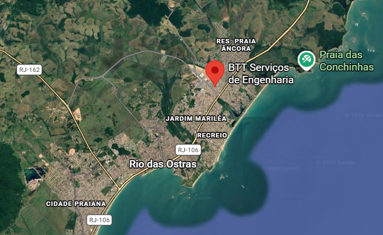 Mapa da BTT Serviços de Engenharia